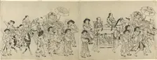 Arrival of the Korean Embassy in Edo, c. 1709. Creator: Torii Kiyonobu I