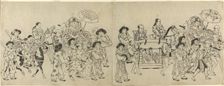 Arrival of the Korean Embassy in Edo, c. 1709. Creator: Torii Kiyonobu I