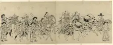 Arrival of the Korean Embassy in Edo, c. 1709. Creator: Torii Kiyonobu I