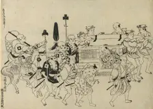 Arrival of the Korean Embassy in Edo, c. 1709. Creator: Torii Kiyonobu I