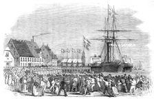 Arrival of the King of Denmark at Flensburg, 1854. Creator: Smyth
