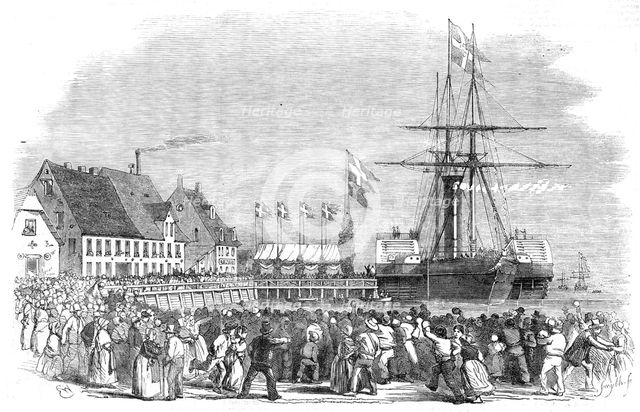 Arrival of the King of Denmark at Flensburg, 1854. Creator: Smyth.