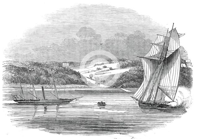 Arrival of the King of Holland, at Osbourne House, Isle of Wight, 1845. Creator: Unknown.