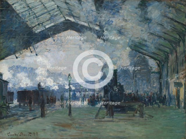 Arrival of the Normandy Train, Gare Saint-Lazare, 1877. Creator: Claude Monet.
