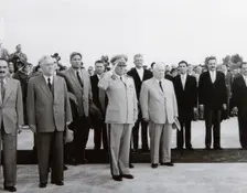 Arrival of the Soviet delegation in Belgrade,Yugoslavia, 26 May 1955. Artist: Anon