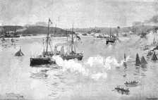Arrival of the Seven Ships of the Australian Squadron at Port Jackson, New South Wales 1891. Creator: Albert Henry Fullwood