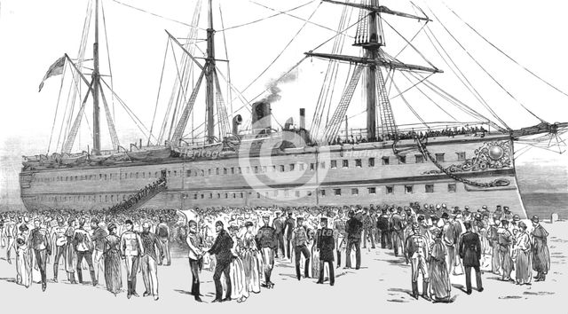 ''Arrival of the Seventeenth Lancers from India; The Regiment Disembarking from H.M. Troopship "Sera Creator: Unknown.