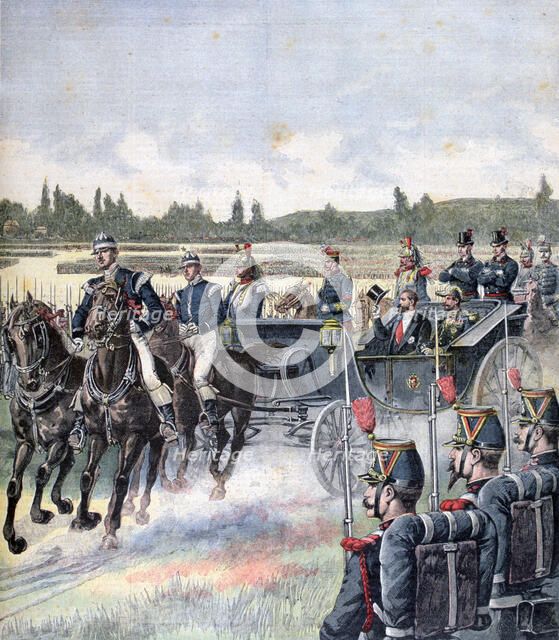Arrival of the president of the republic, military review, 14th July 1891.  Artist: Henri Meyer