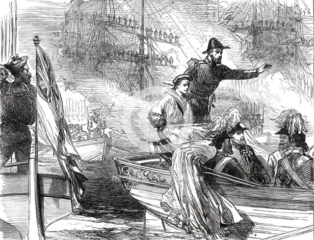 Arrival of the Prince of Wales at Malta, 1876. Creator: Unknown.