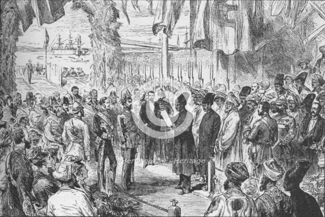 Arrival of the Prince of Wales at Bombay, India, on 8 November 1875 (1908). Artist: Unknown.