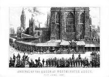 Arrival of the Queen at Westminster Abbey, London, 21 June, 1887, (1889)