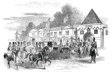 Arrival of the Queen at the Lodge, Castle Howard, 1850. Creator: Unknown