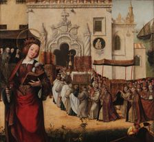 Arrival of the relics of Saint Auta in Lisbon to the Madre de Deus Convent (from the...), c1522. Creator: Anonymous