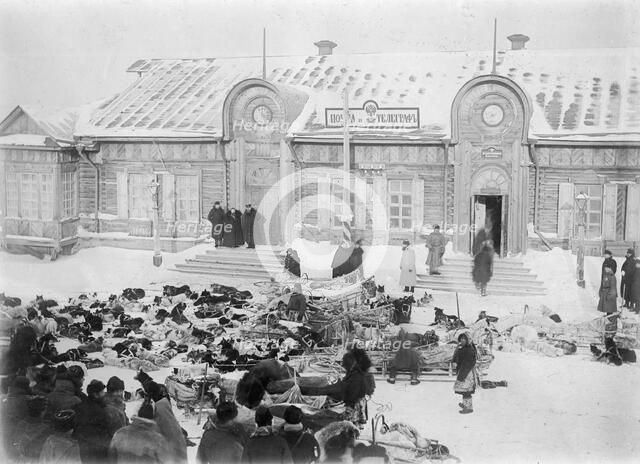 Arrival of Winter Mail, 1890. Creator: Ivan Nikolaevich Krasnov.