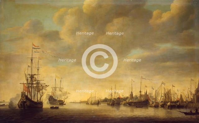 Arrival of William of Orange in Rotterdam, 1642. Creator: Simon de Vlieger.