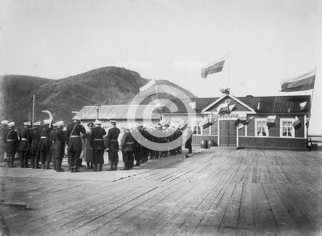 Arrival of a Minister of War in Aleksandrovsk Post in 1903, 1903. Creator: Ivan Nikolaevich Krasnov.