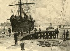Arrival of a Steamer at Southampton Docks 1898. Creator: Unknown