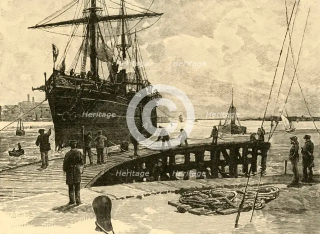 'Arrival of a Steamer at Southampton Docks', 1898. Creator: Unknown.