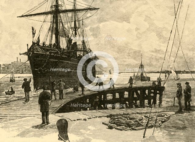 'Arrival of a Steamer at Southampton Docks', 1898. Creator: Unknown.