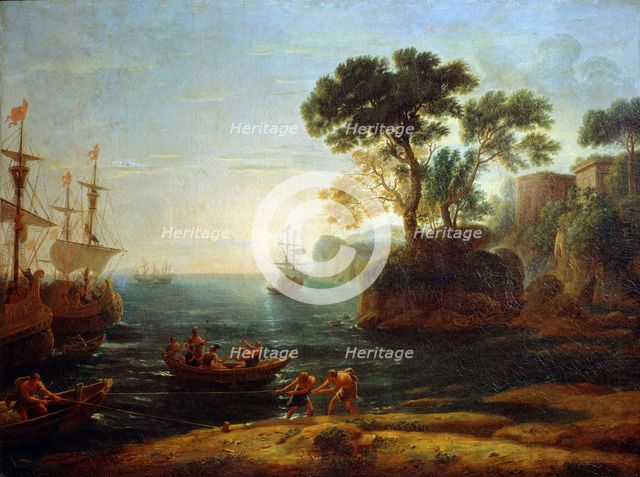 'Arrival of Aeneas in Italy. Morning of the Roman Empire', c.1620-1680. Artist: Claude Lorrain