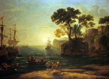 Arrival of Aeneas in Italy, the Dawn of the Roman Empire (c1620-1680?). Artist: Claude Lorrain