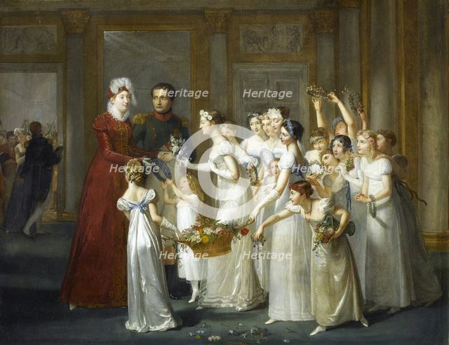 Arrival of Archduchess Marie-Louise in Compiègne, March 28, 1810, 1812. Creator: Auzou, Pauline (1775-1835).