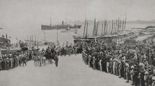 Arrival of Captain-General Andrés González Muñoz, San Juan, Puerto Rico, 11 January 1898. Creator: Unknown