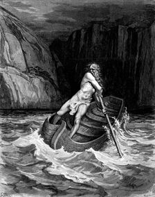 Arrival of Charon, 1857. Creator: Doré, Gustave (1832-1883)