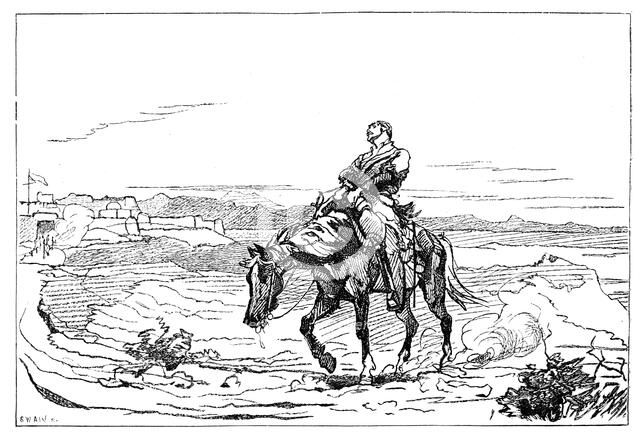 Arrival of Dr Brydon at Jalalabad, 13 January 1842, (1900). Artist: Unknown