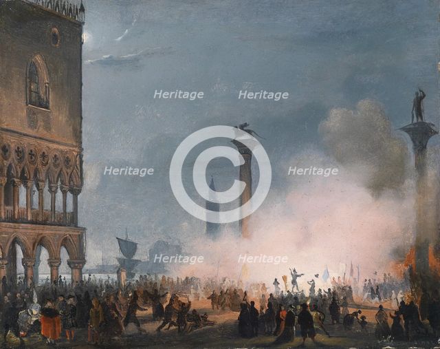 Arrival of Empress Elisabeth of Austria in Venice. Artist: Caffi, Ippolito (1814-1866)