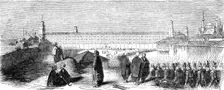 Arrival of English Troops at the Barracks of Selimie, at Scutari 1854. Creator: Unknown