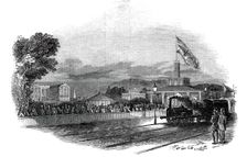 Arrival of Her Majesty at Bruhl, 1845. Creator: Unknown