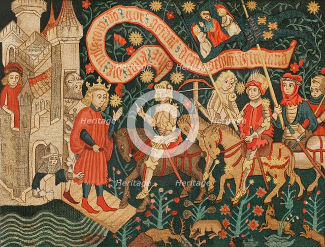 Arrival of Joan of Arc at the Castle of Chinon, 1429, (1877). Creator: Unknown.