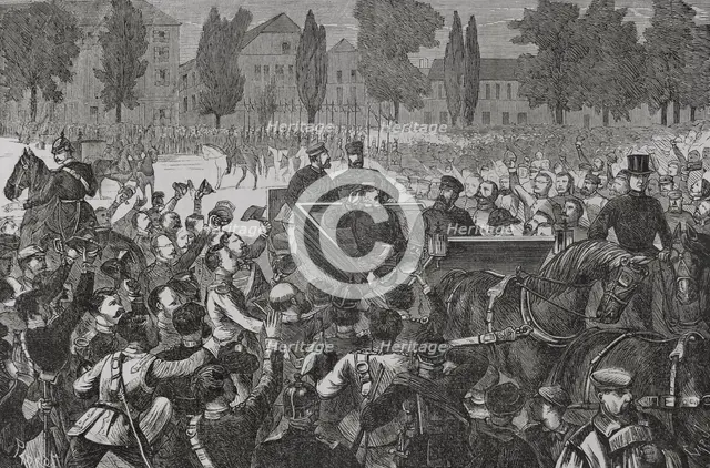 Arrival of King Wilhelm I of Prussia at Versailles, 1870.  Creator: Tomás Carlos Capuz.