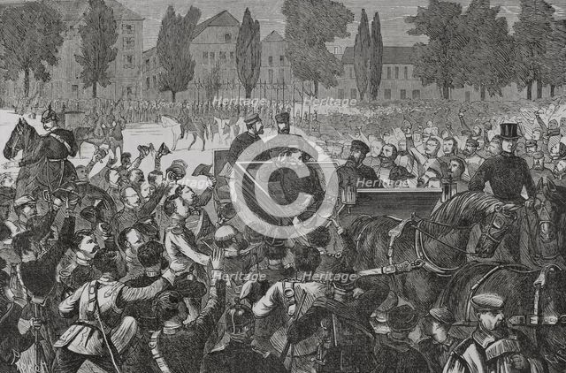 Arrival of King Wilhelm I of Prussia at Versailles, 1870.  Creator: Tomás Carlos Capuz.