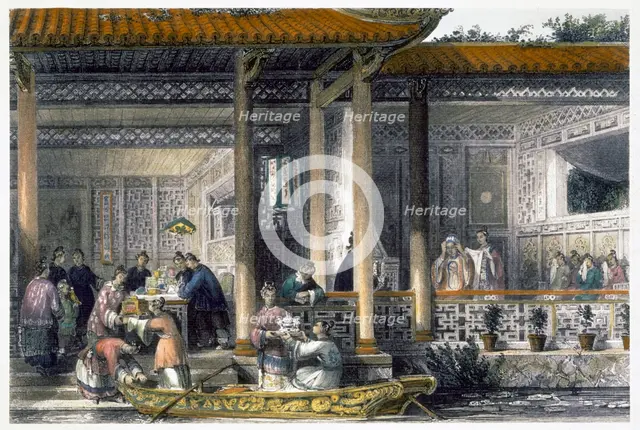 'Arrival of Marriage Presents at the Bridal Residence', 1843. Creator: Unknown.