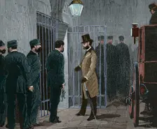 Arrival of Parnell in Kilmainham prison, (Dublin), 1881. Creator: Bernardo Rico