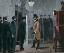 Arrival of Parnell in Kilmainham prison, (Dublin), 1881. Creator: Bernardo Rico