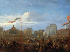 Arrival of Queen Victoria and Prince Albert at the Gare de l'Est, August 18, 1855. Creator: Unknown