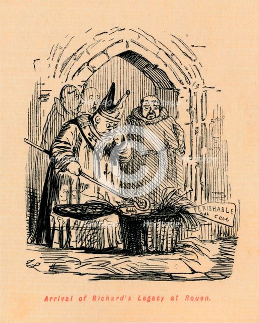 'Arrival of Richard's Legacy at Rouen', c1860, (c1860). Artist: John Leech.