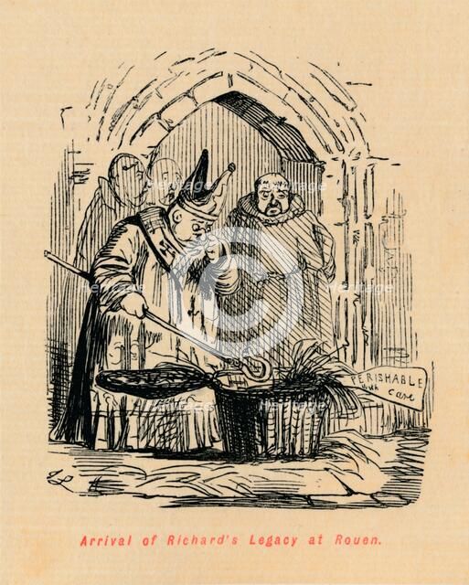 'Arrival of Richard's Legacy at Rouen', c1860, (c1860). Artist: John Leech.