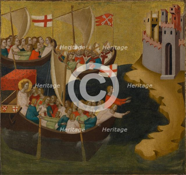 Arrival of Saint Ursula at Cologne, about 1333. Creator: Bernardo Daddi.