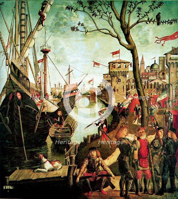 Arrival of Saint Ursula in Cologne During the Siege by the Huns (The Legend of Saint Ursula), 1490. Artist: Carpaccio, Vittore (1460-1526)