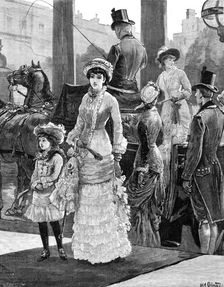 Arrivals for the Royal Garden Party at Marlborough House, 1881. Creator: William James Palmer