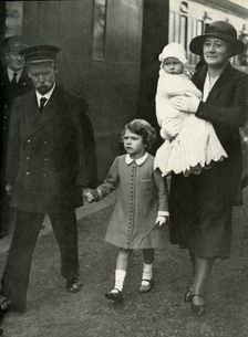 Arriving at Glamis with Her New Sister - August, 1931 1947. Creator: Unknown