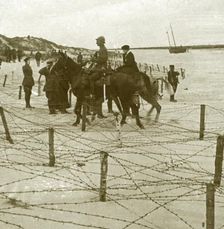 Arriving at La Panne, Flanders, Belgium, c1914-c1918