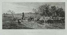 Arriving at the Field. Creator: Charles-Émile Jacque (French, 1813-1894)