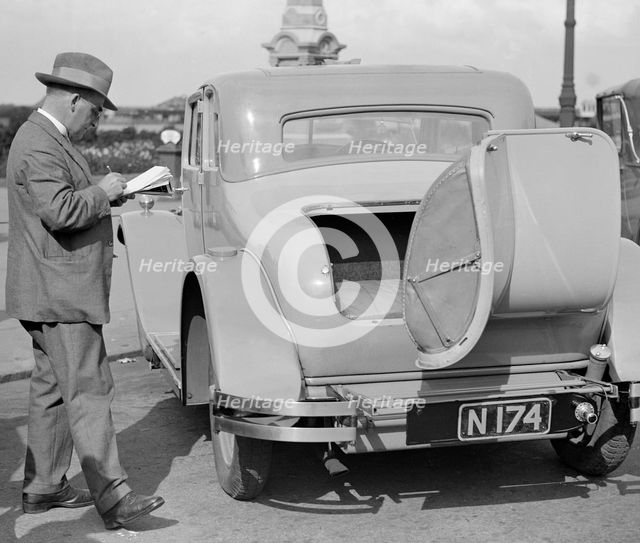 Arrol-Aster at the Southport Rally, 1928. Artist: Bill Brunell.