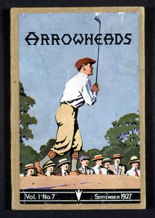 "Arrowheads", magazine cover, Sandwich, 1927. Creator: Unknown