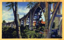 Arroyo Seco and the Colorado Street Bridge, Pasadena, California, USA, 1931